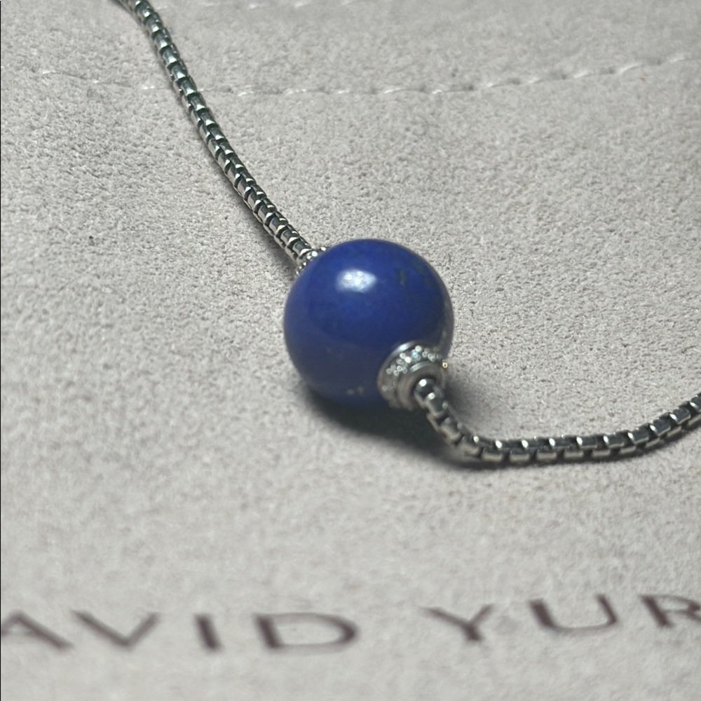 Genuine David Yurman Solari Blue Lapis with diamonds Necklace - Picture 4 of 8